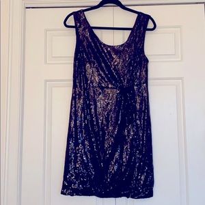 BLACK SEQUINS DRESS💜
